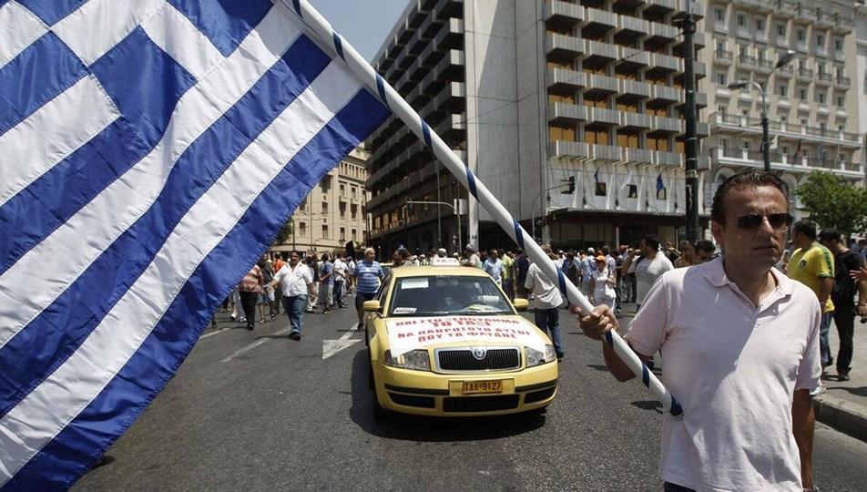 Yunanistan'da taksicilerden 48 saatlik grev