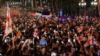 EURO 2024'e veda eden Gürcistan'ı binlerce kişi karşıladı